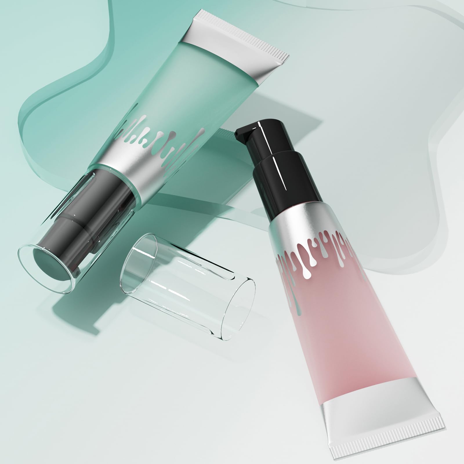 Gel Pre-Makeup Idratante per Pelle Liscia E Trucco Perfetto, Primer Viso Leggero E Duraturo, Riempie Pori E Rughe, Confezione Da 2 Pezzi (Rosa)