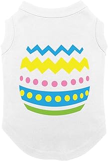 Easter Egg Outfit - Bunny Dye Colorful Dog Shirt (White, 3X-Large)
