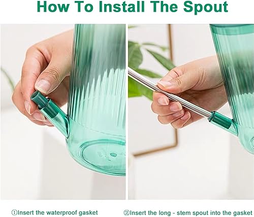 Miniatura 8 de Lata de riego con boquilla larga para interior pequeñas latas de riego para plantas de casa flores suculentas