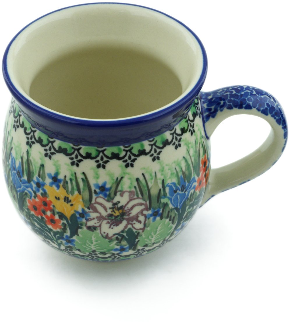 Polmedia Polish Pottery 16 Oz Stoneware Bubble Mug - Thumbnail 3