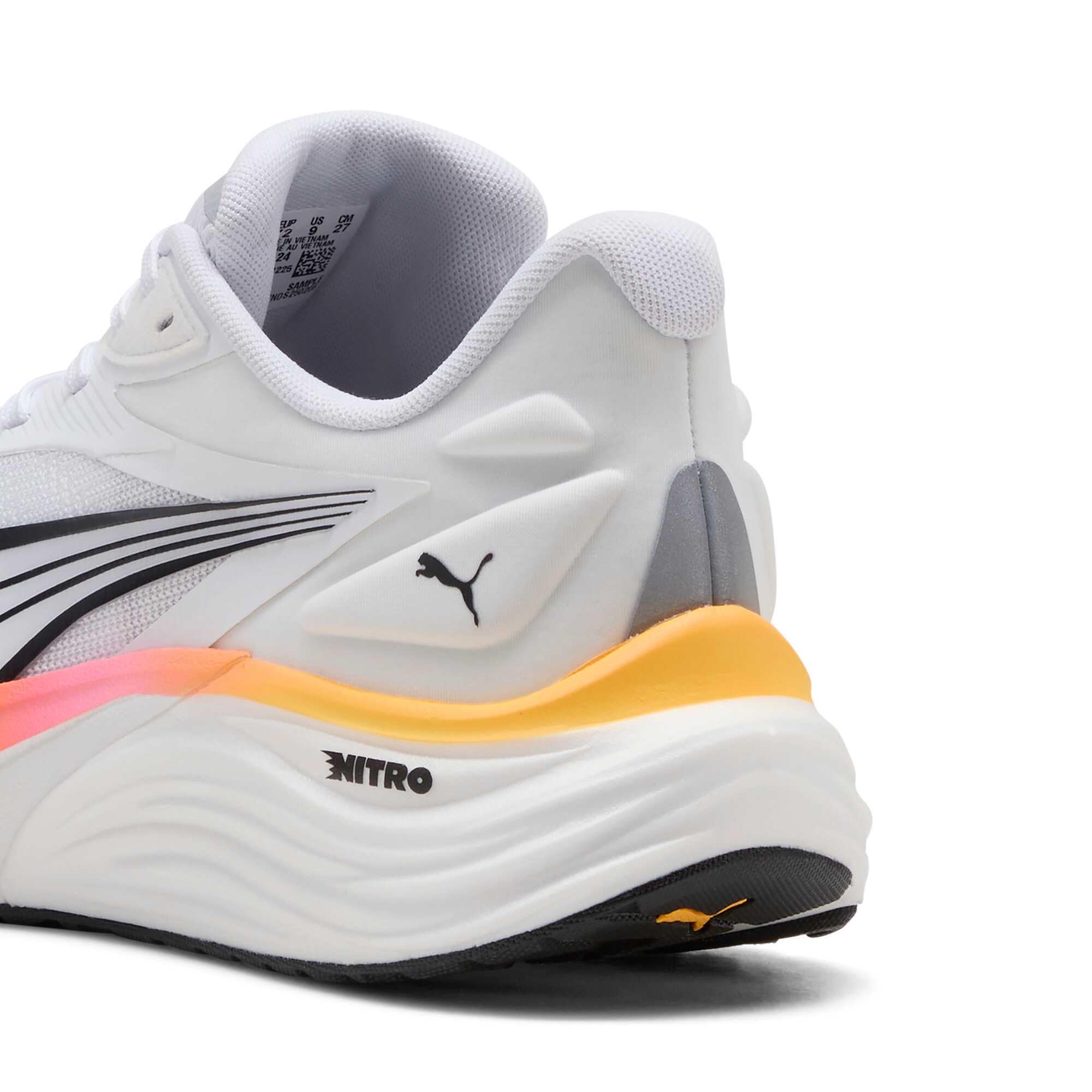 PUMA Męskie buty do biegania drogowego Electrify Nitro 4, biały-Poison Pink-Sun Stream, 45 EU, Puma Biała trucizna różowy strumień słońca, 45 EU