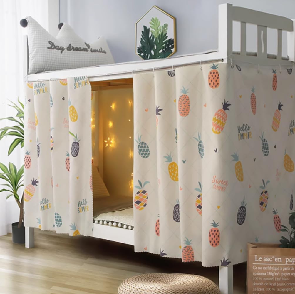 Ibluelover Bottom Bunk Bed Curtains Students Dormitory Privacy Bed Curtains Dustproof Breathable Underbed Loft Bed Canopy Tent Room Blackout Shading Drapes Cloth Single Sleeper Bed Curtain