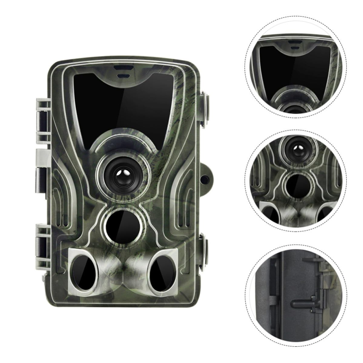 Happyyami Cámara para Exterior Resistente al Agua con Sensor Infrarrojo 1080p para Caza y Vigilancia Nocturna de Fauna Silvestre