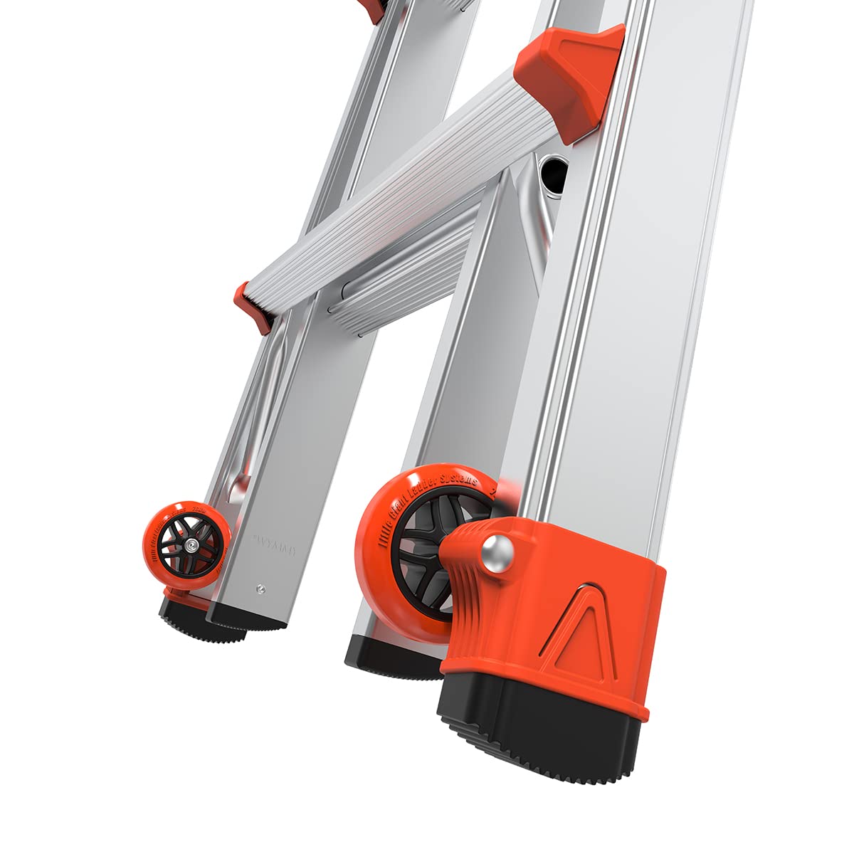 Revolution 2.0, Modell 22 - ANSI Typ IA - 300LB Nominal, Aluminium Klappleiter mit Tip & Glide Räder und Ratsche Levelers