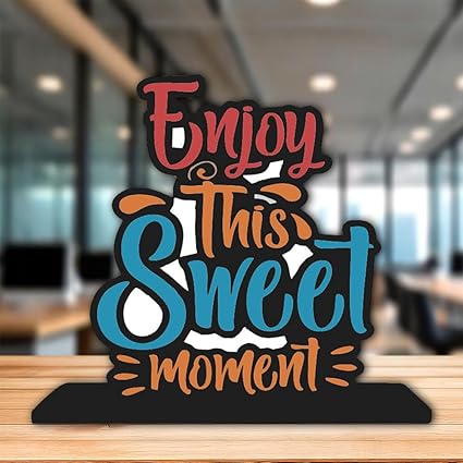 300Sparkles Wooden Showpiece Motivational Quotes for Study Table | Kids Room | Office Desk | Home Decoration | Living Room | Modern Gifting Showpiece Item WS-35