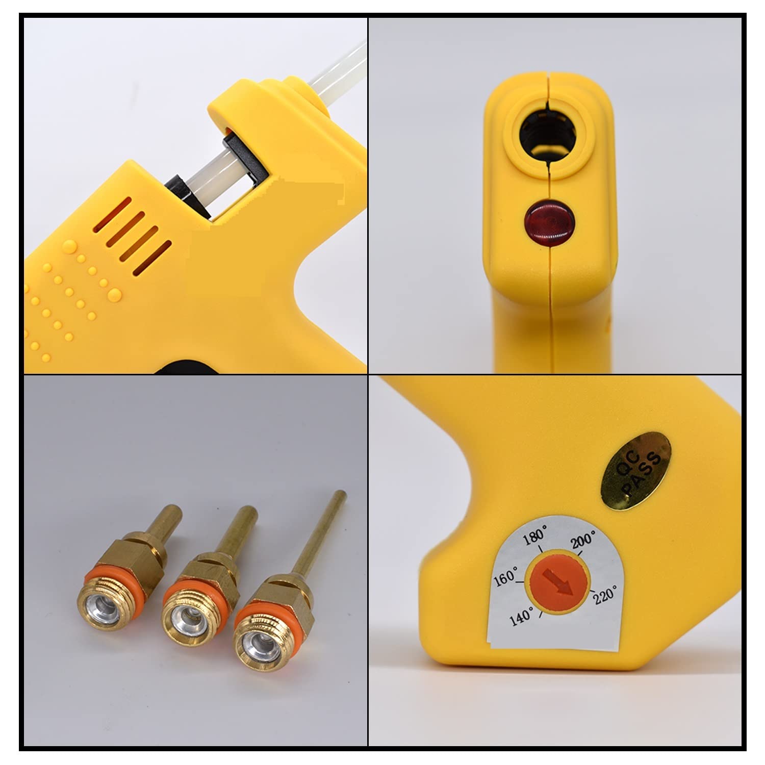 Pistolet Do Kleju Na GorąCo Profesjonalny Pistolet Do Klejenia Na Gorąco O Mocy 250 W Z Regulacją Temperatury O Dużej Mocy Zestaw Pistoletów Silikonowych Za Pomocą Kleju W Sztyfcie 11 MM 2.0 MM Miedzi
