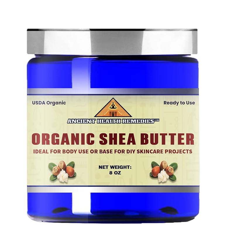 Manteiga de karité africana bruta não refinada ANCIENT HEALTH REMEDIES, 240 mL