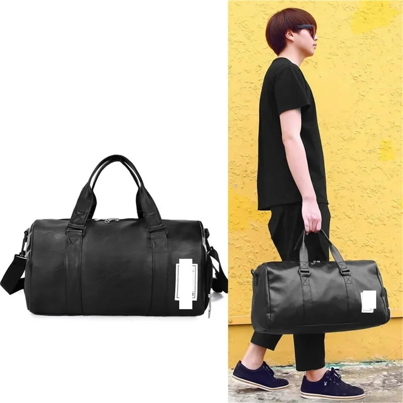 Große Leder-Sporttasche Sporttasche aus Leder, Sporttaschen, Trocken- und Nasstaschen for Herren und Damen, Training for Schuhe, Fitness, Yoga, Reisegepäck, Schultertasche für Männer Trainingsbag