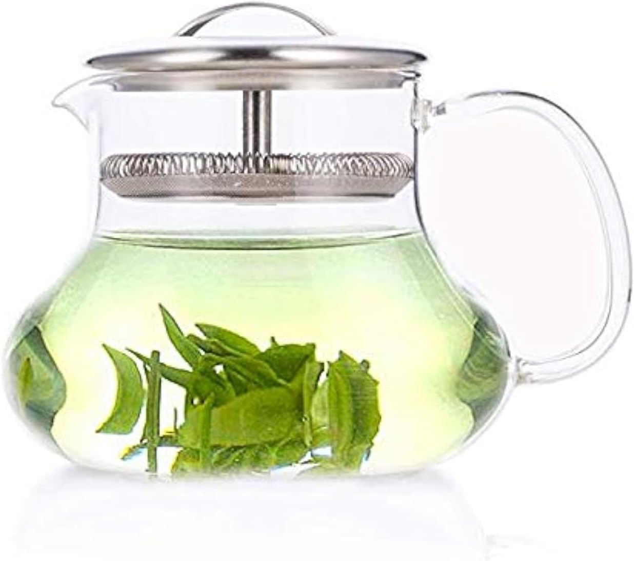 Yama Sitka 24oz Borosilicate Glass Teapot with Built-in Mesh Filter, Dishwasher Safe, Ideal for Loose Leaf Tea, Dishwasher Safe