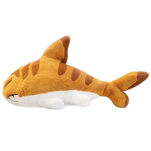 Sharkitty Stuffed Animal Toys,Shark & Cat Combine Plush Toys (Orange 27.5 Inches) - Orange 27.5 Inches