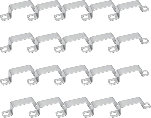 LC LICTOP Abrazadera de correa de tubo cuadrado, 2 correas de tubo en forma de U de 0.88 pulgadas, acero inoxidable 304, soporte de amarre de poste