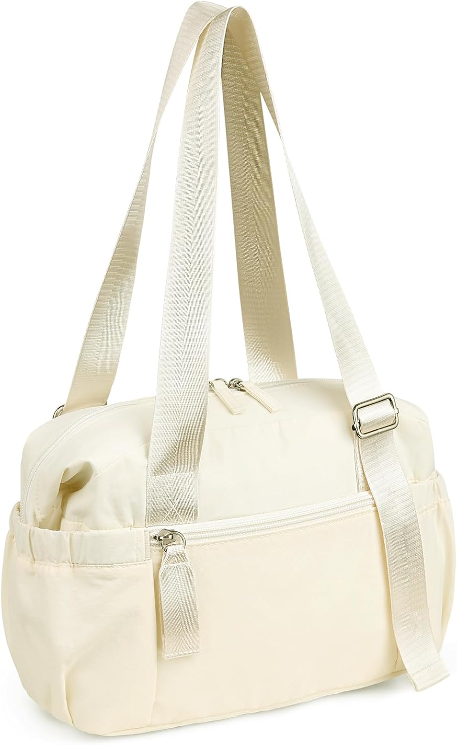 Vorspack Mini Gym Bag for Women - Small Duffle Bag Lightweight Duffel Bag with Wet Pocket Cute Sports Bag for Gym Dance Yoga - Beige