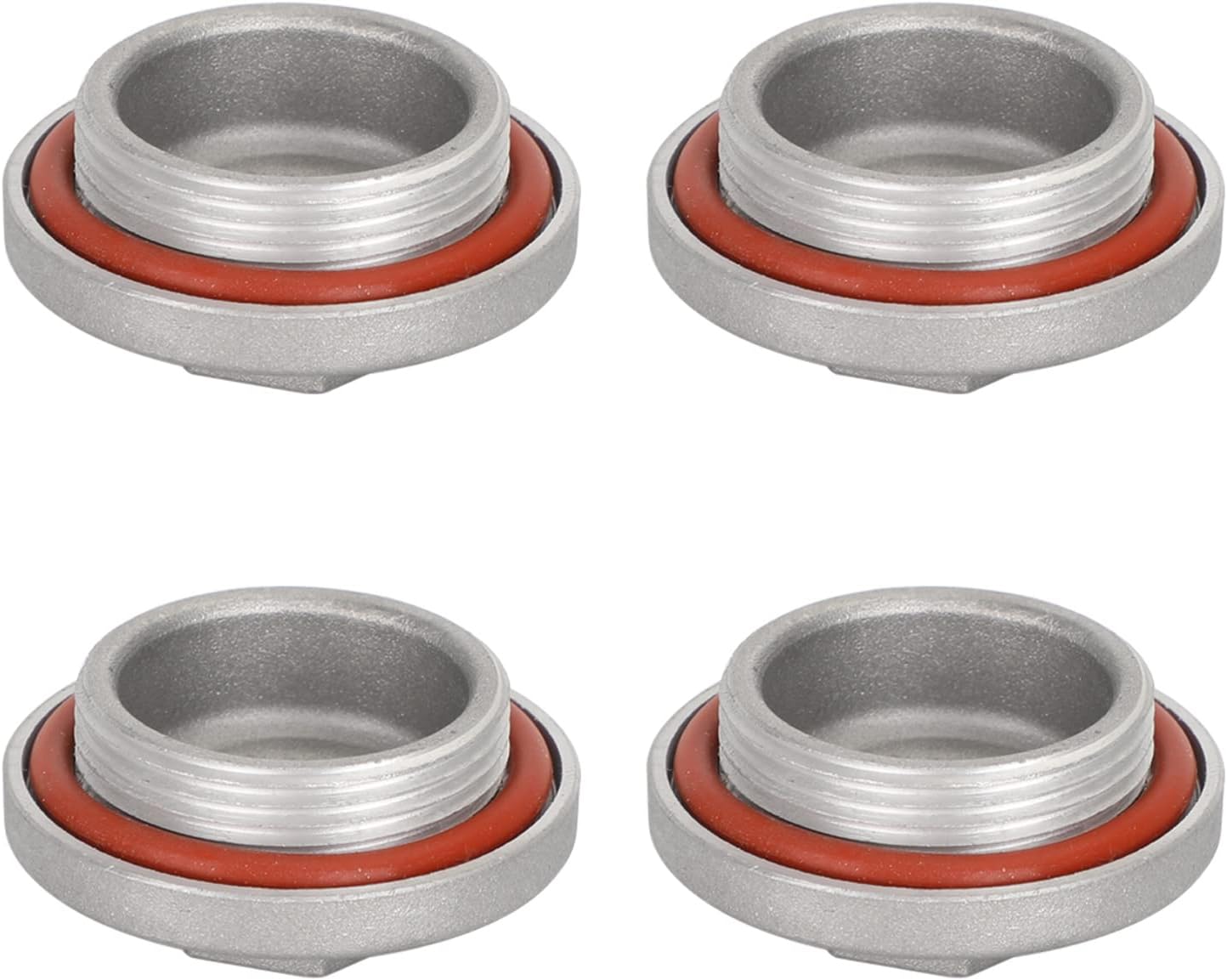 4X Valve Tappet Cover w/O-Ring Engine Valve Adjuster Cover Cap O-Ring Fit for Suzuki 1983-1984 ALT50,1983-1986 ALT125,1985 ALT185,1989-1992 QuadRunner (LT160E),1980-1981 GN400X (GN400XT)