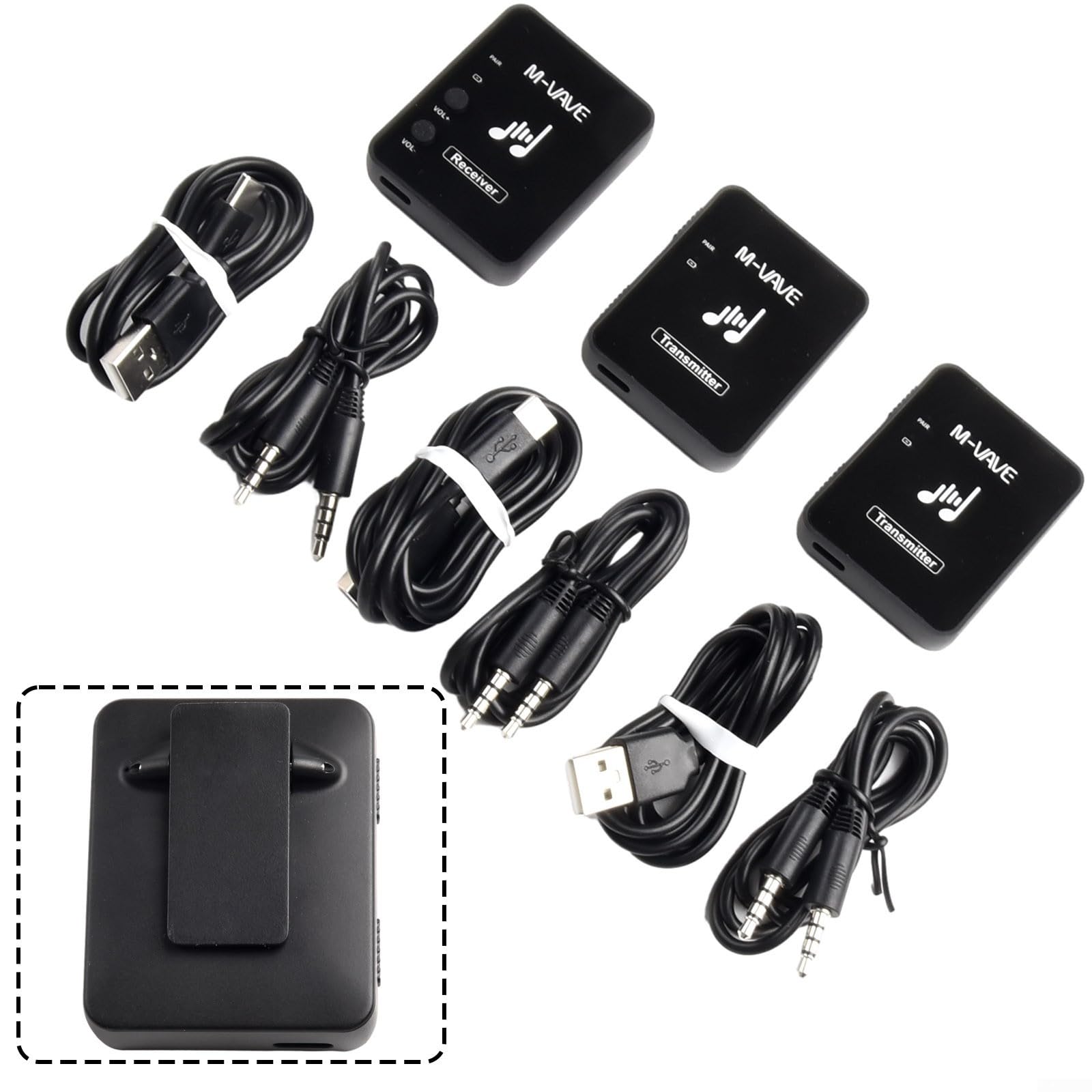 Digital Wireless Earphone Transmitter Receiver 30m(1 tran 2 receivers)