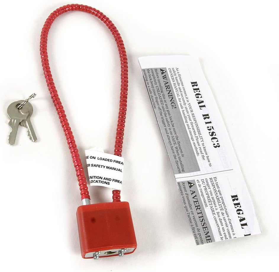 Regal Model R15LC1 Cable Lock Fits Revolvers, Pistols