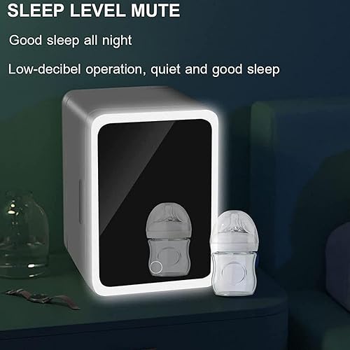 Miniatura 4 de GaRcan Mini Skincare Fridge, With Led Mirror, 8L Capacity Desk Fridge For Office, Hot And Cold, Car And Home Dual Use Refrigerator, Makeup Fridge