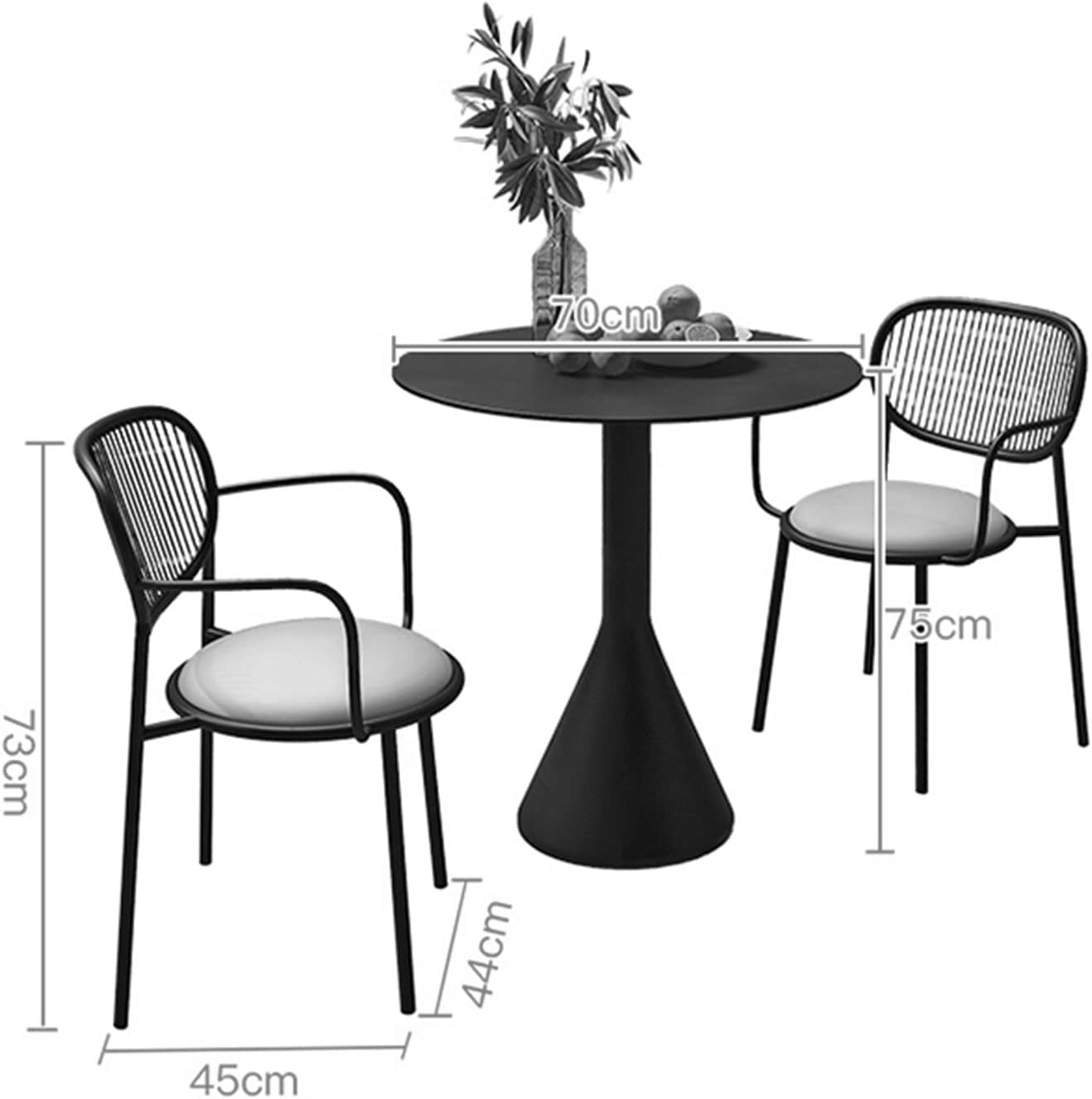 Outdoor Leisure Garden Chair/Tea Shop Cafe Patio Bar Table, Green Table