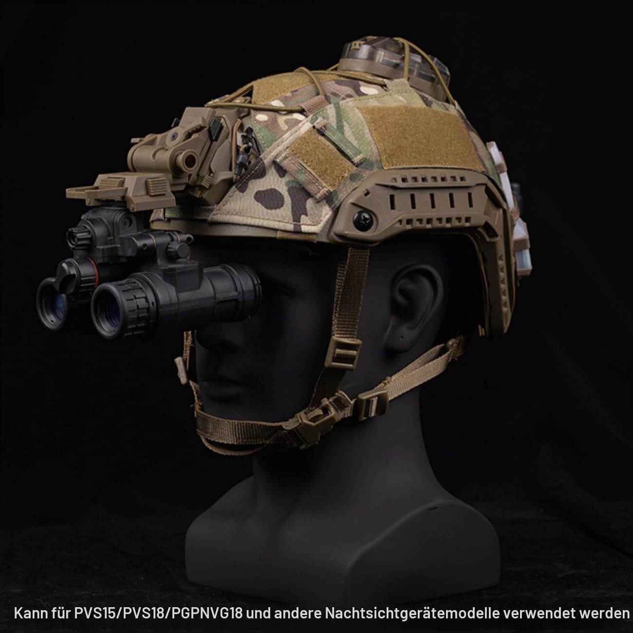 Helmhalterung, NVG-Halterung, Helmhalterung für Nachtsichtbrillen, verstellbare Taktische Helmhalterung aus Vollnylon für L4G24, NVG-Halterung für PVS-15/18, PVS 31 Typ Mock NVGS-Halterung (schwarzes