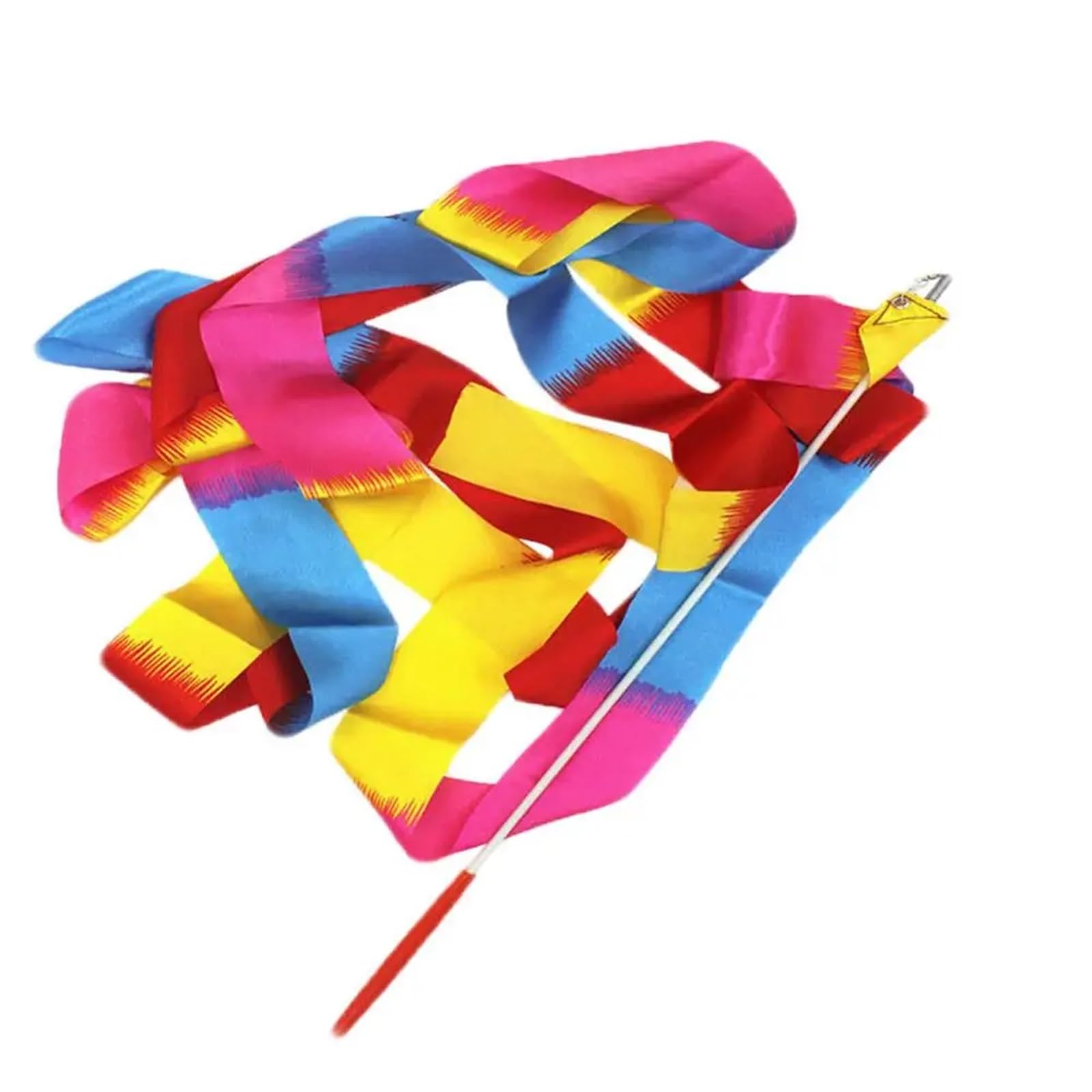 Różdżka w kształcie wstążki tanecznej, 4M Taśma do tańca Wstążka gimnastyczna Rytmiczna sztuka gimnastyczna Balet Streamer Pręt do wirowania Kolorowe wstążki do gimnastyki fitness(Multicolor)