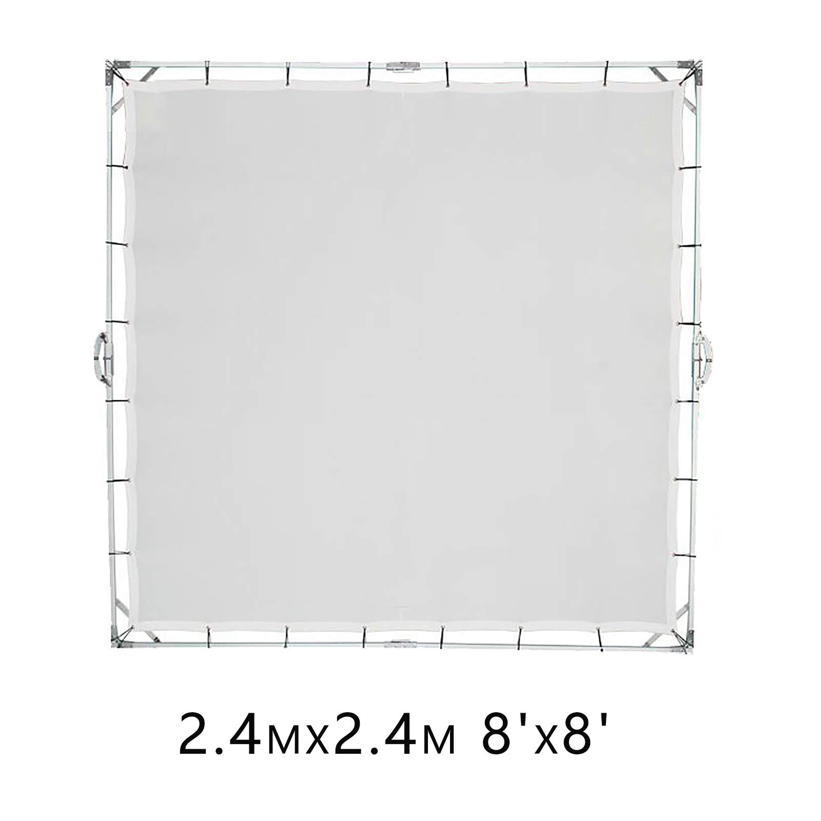 Tissu de Diffusion en Toile de Soie Artificielle Blanche Professionnelle pour éclairage Doux en Studio et en Plein air, Photographie et Prise de Vue vidéo (Tissu Uniquement) 2,4 x 2,4 m