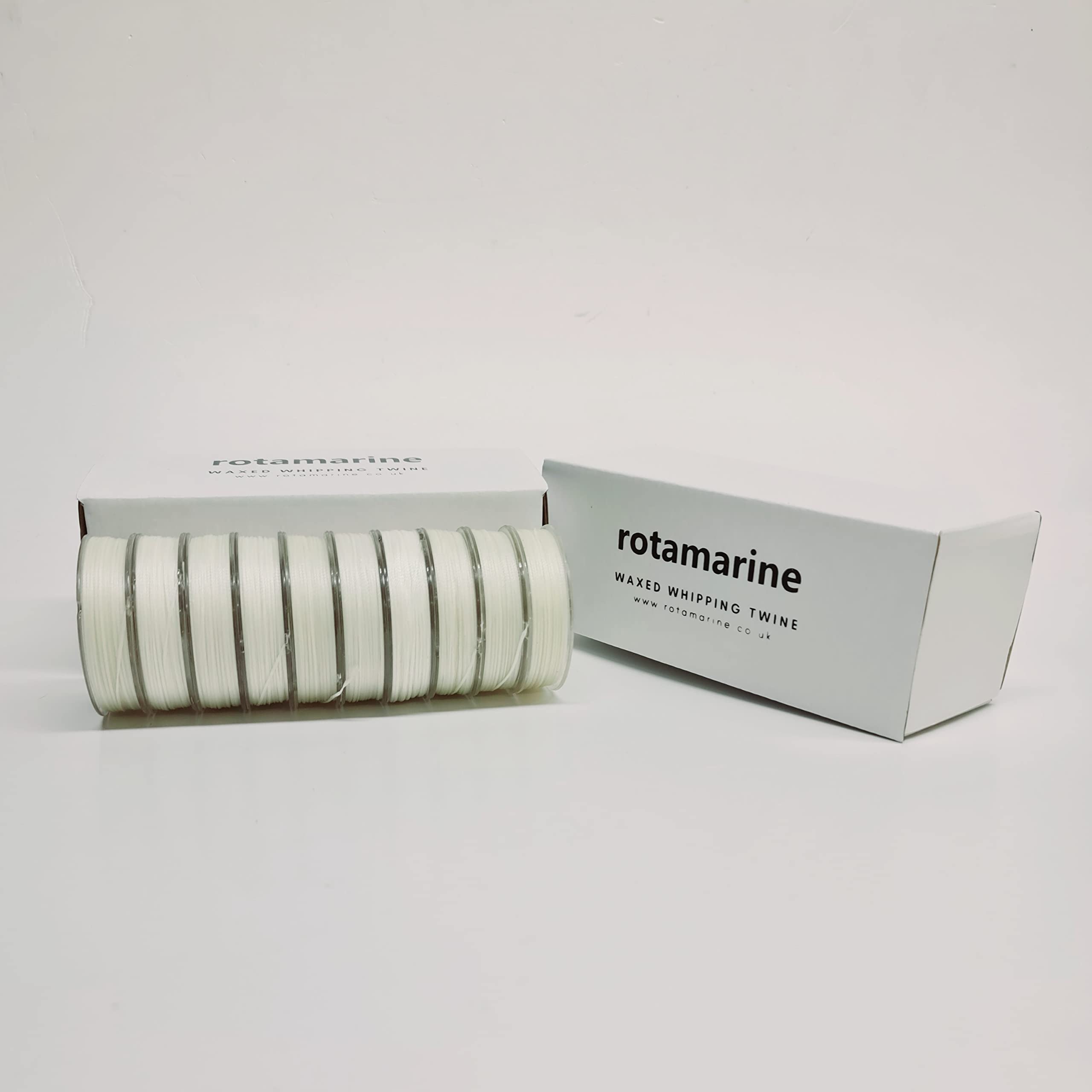 Rota Marine Waxed Whipping Twine Polyester Box of 10 1.2mm 25mt Spool (White) riggers pack - Image 2