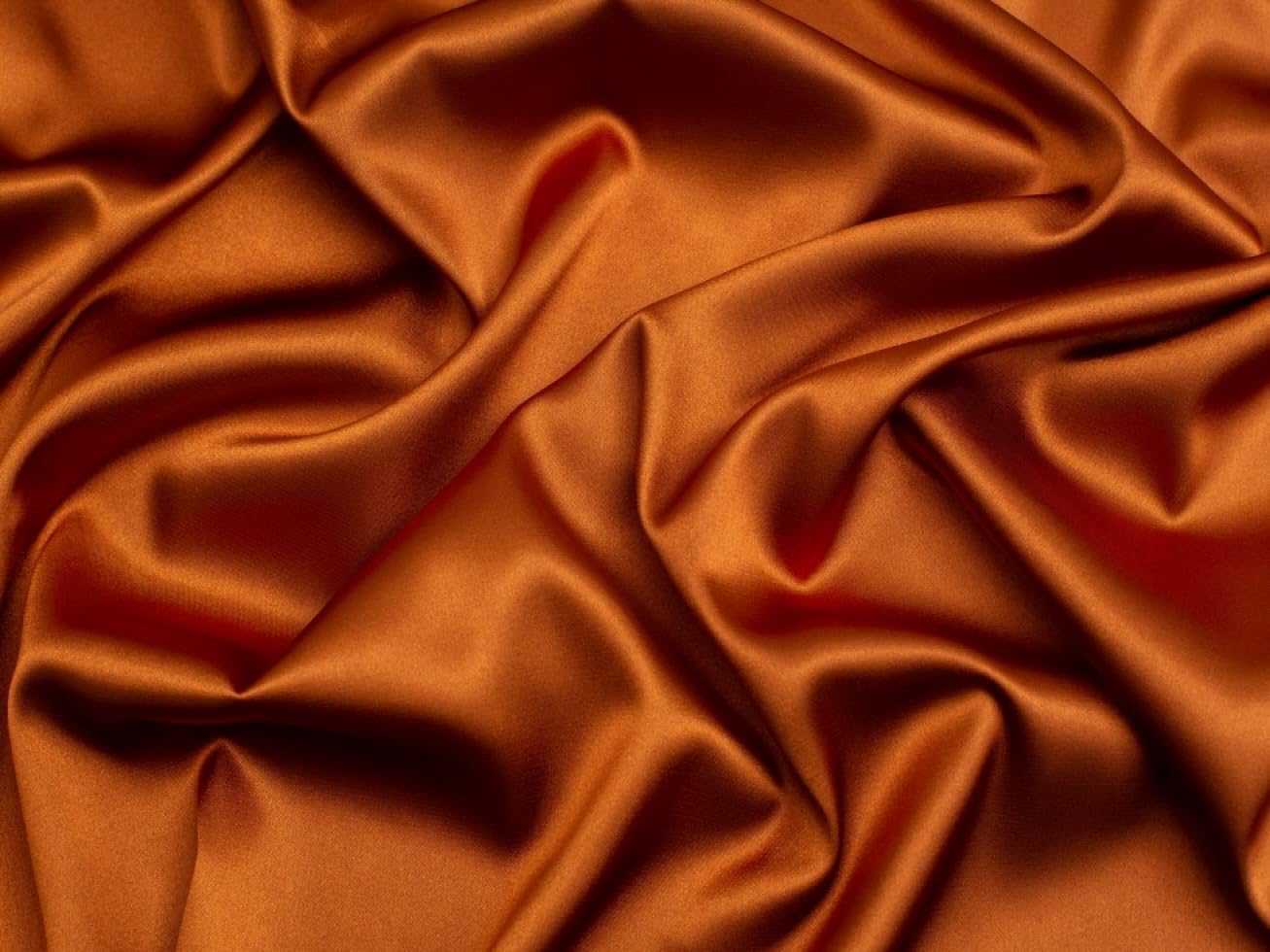 Minerva Stretch Woven Satin Fabric Copper - per metre