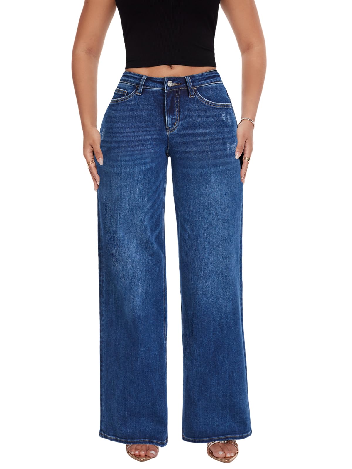 ONESO Mid-Low Rise Baggy Wide Leg Jeans