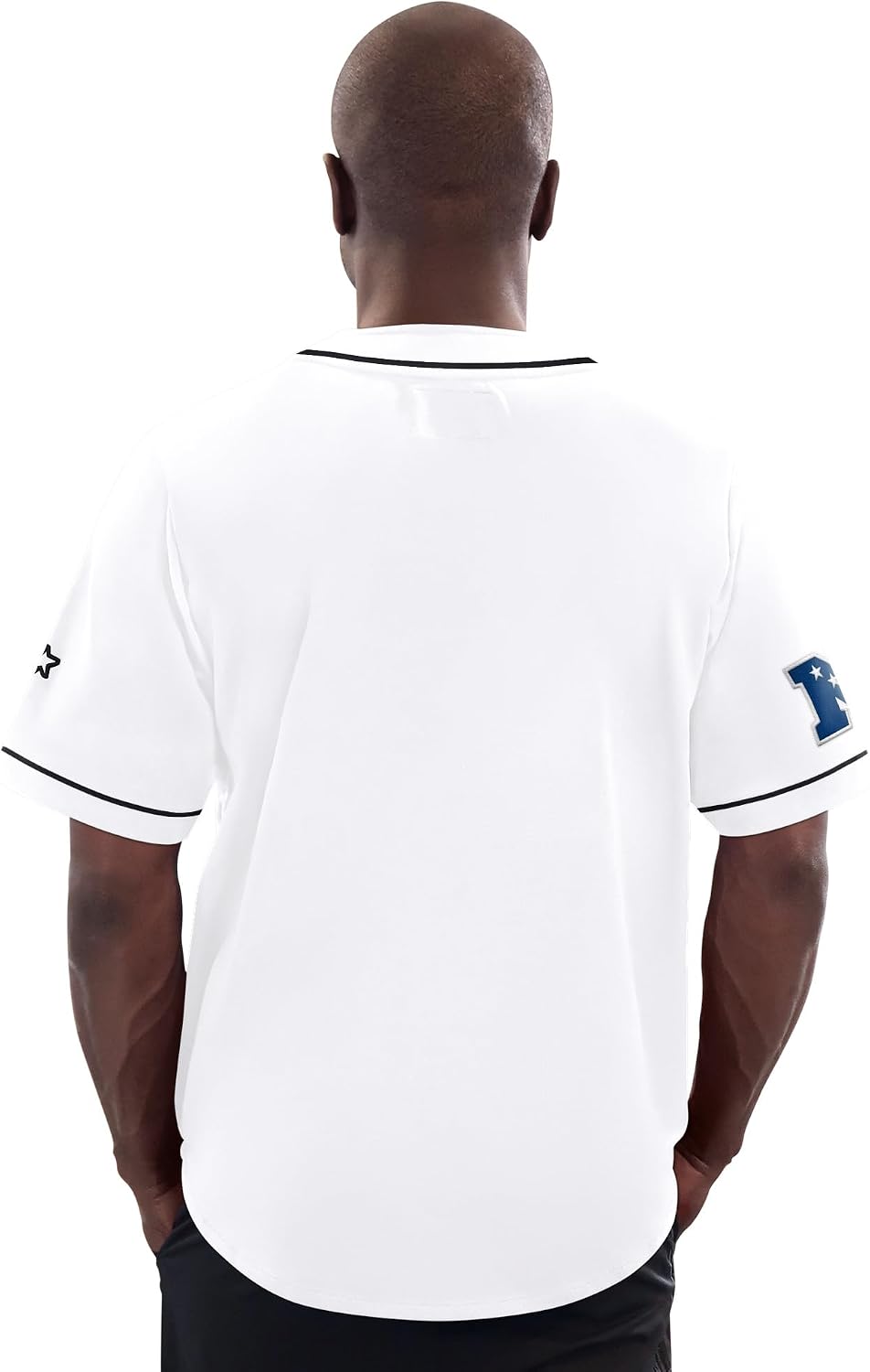 Starter Men's White Carolina Panthers Relay Full-Button Baseball Jersey