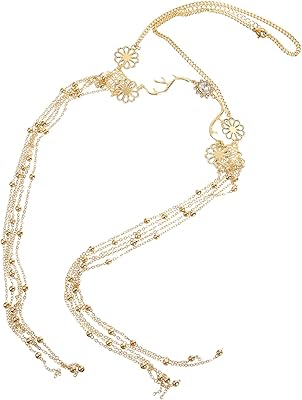 LALAFINA Bridal Hair Accessories Bridal Hair Accessories Women Head Chain Tassel Forehead Head Chain Head Jewelry Bohemia Headpiece Wedding Hair Accessories Wedding Hair Accessories