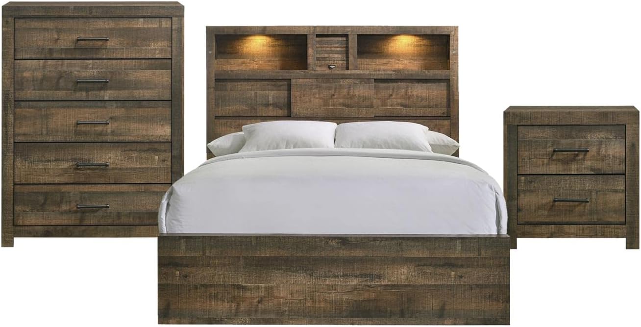 Picket House Furnishings Beckett King Bookcase Panel 3PC