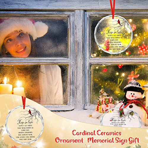 Memorial Christmas Ornament Sympathy Keepsake Gift For Loss Of Loved One Crystal Bereavement Gift Cardinal Spiritual Remembrance Gift Condolence Gift Those We Love Don't Go Away Pendant Sign (3 Pack) #TOP6