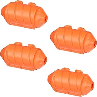Farm Innovators FI-CC-1 Cord Connect Water Resistant Power Extension Cord Plug in Connection Protector Seal with Watertight Gasket, Orange (4 Pack)