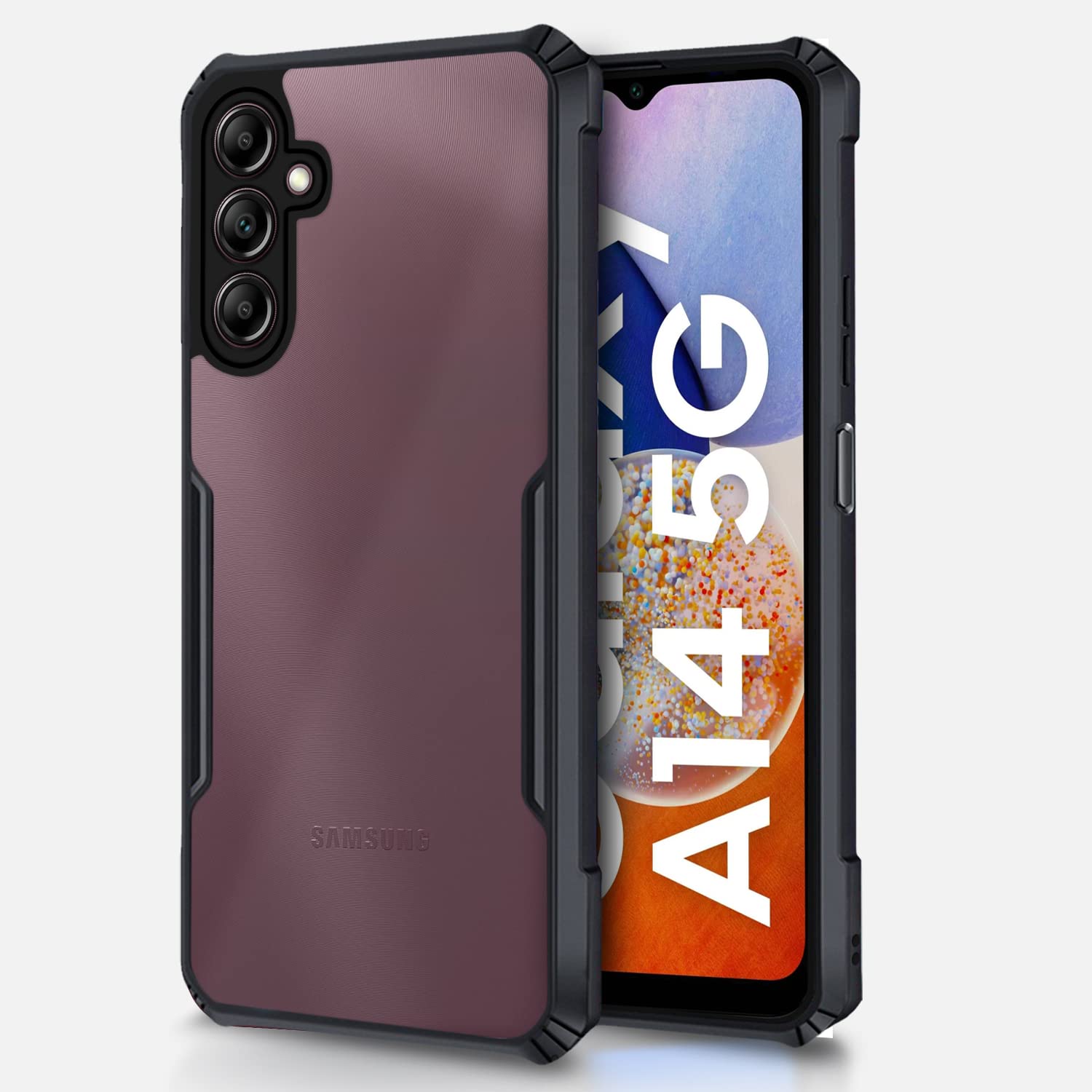 Pikkme Samsung Galaxy A14 4G / A14 5G Back Cover | Crystal Clear Transparent Back | Ultra Hyrbid | Full Camera Protection | Raised Edge | Bumper Back Case (Plastic, Black) (B0BVK7LLNJ) Amazon Price History, Amazon Price Tracker