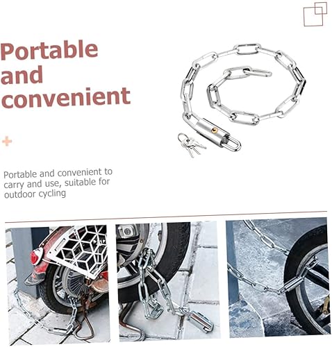 Miniatura 2 de Happyyami Sturdy Bike Chain Security Cable Anti-Theft Cycling Chain for Motorcycles Bicycles and Electric Scooters