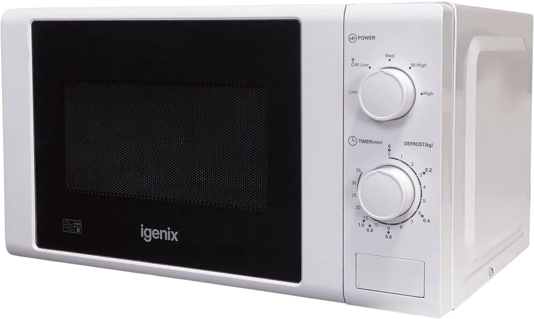 Igenix IG2071 Solo Manual Microwave, 5 Power Levels and Defrost