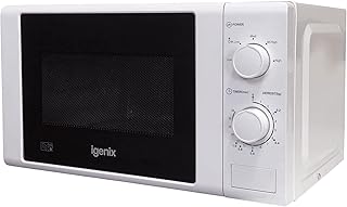 Igenix IG2071 Solo Manual Microwave, 5 Power Levels and Defrost Function, 30 Minute Timer, 700 W, 20 Litre, White