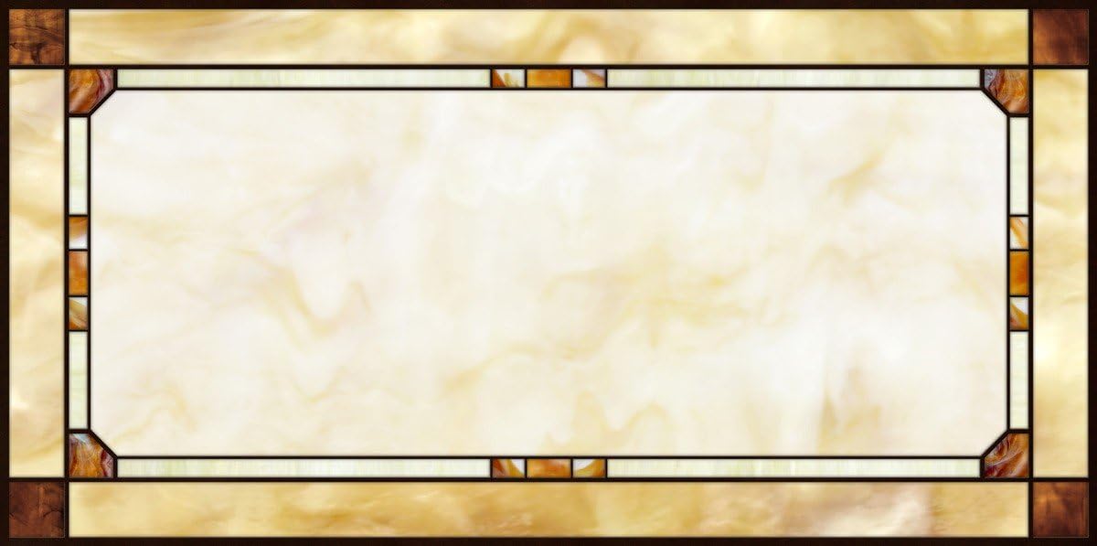 Decorative Fluorescent Light Covers - Mission 4 - Gold - 2-Pack