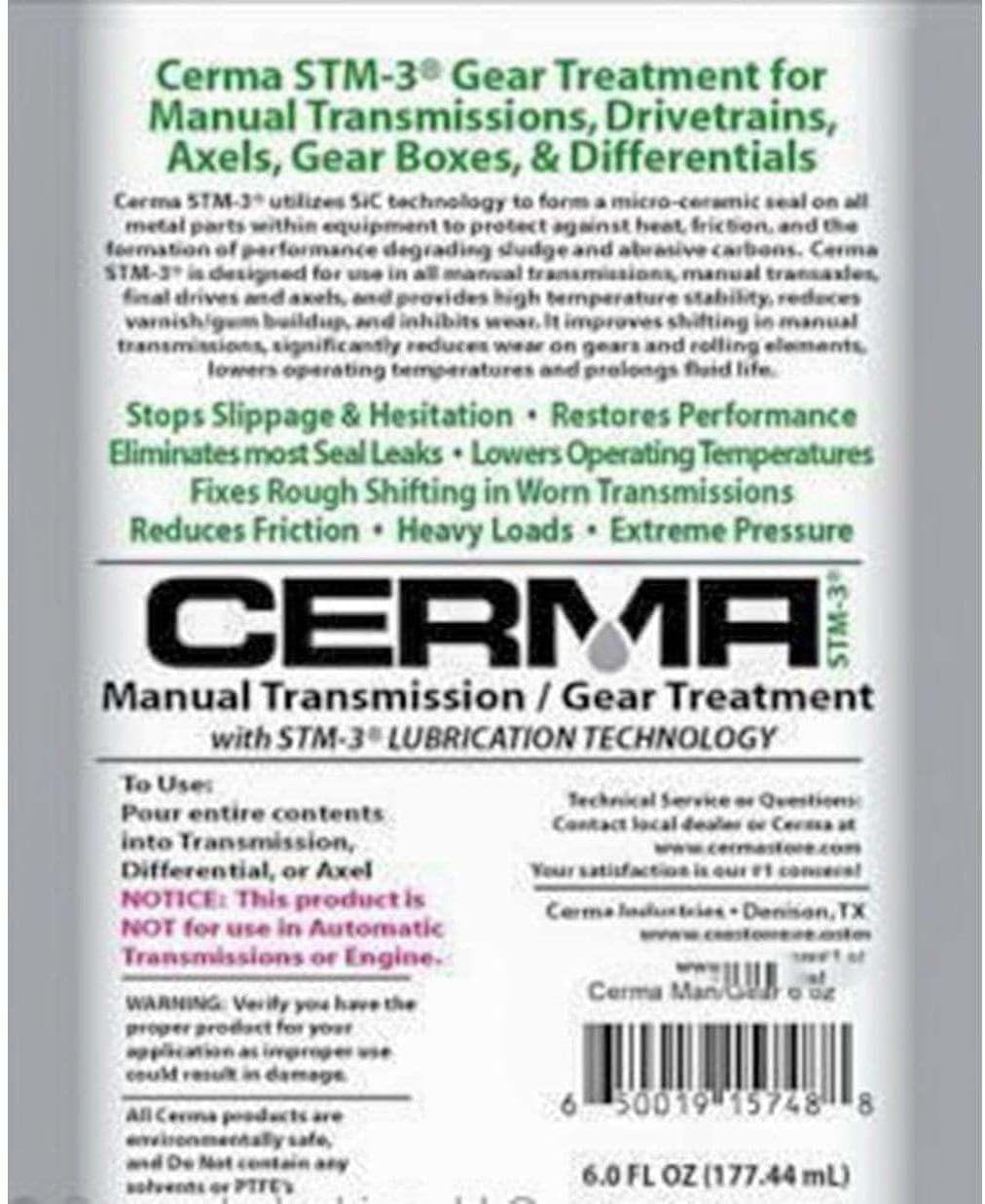 Cerma Ceramic Gear Treatment for Axles and Gear Box