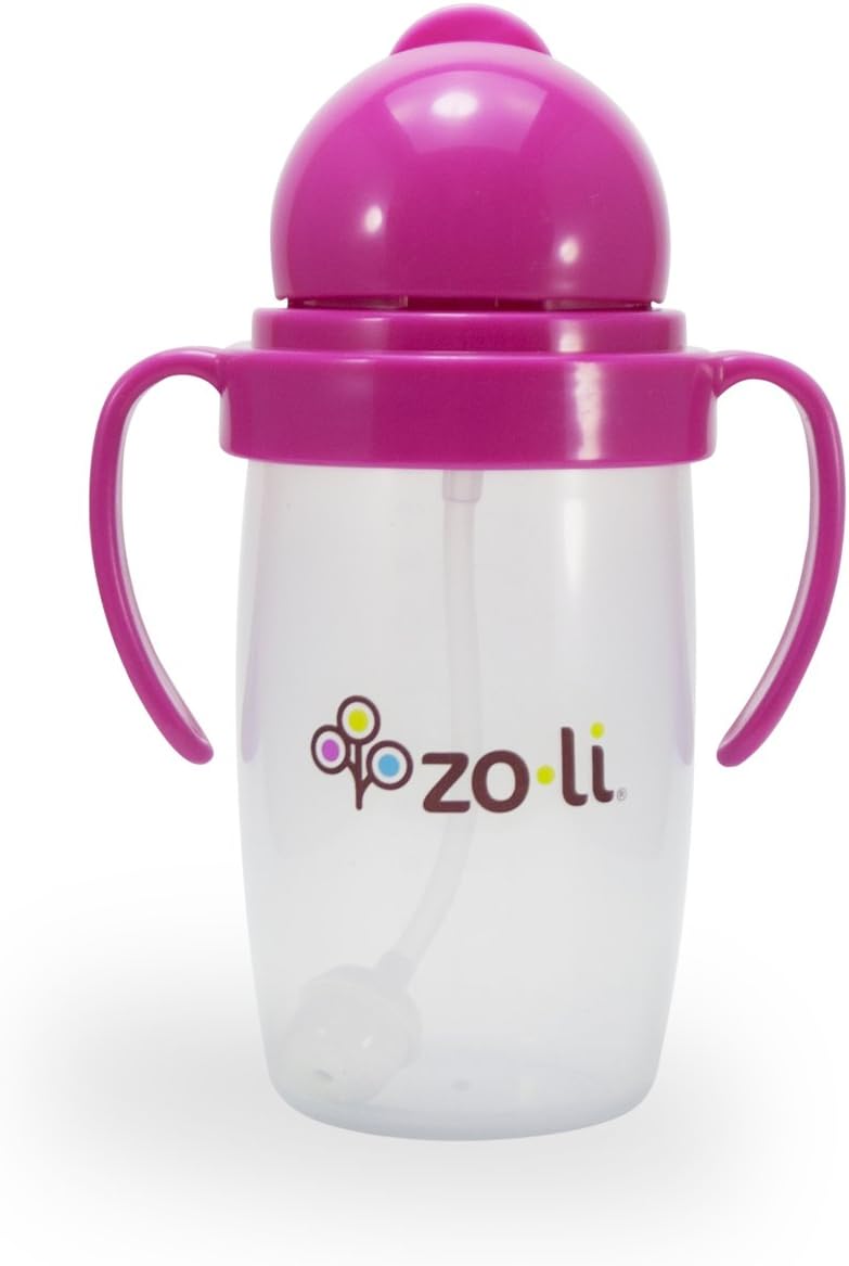 Zoli Bot 2.0 Straw Sippy Cup - Pink - 10 oz