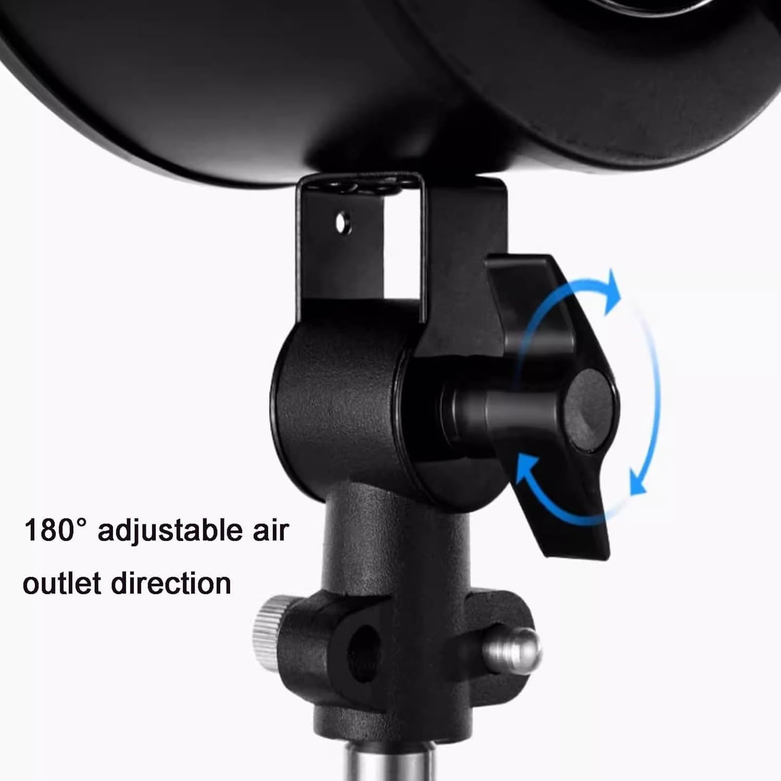 Fotografie-ventilator, 120W blaasmachine voor podiumeffecten, verstelbare hoek, maximale snelheid 2600 tpm, ideaal voor portretfoto's