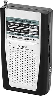 WOOXGEHM Multifunction Portable Radio, AM/FM Pocket Radio, 2Aa Battery Powered, Transistor Radio for Indoor, Outdoor and Emergency Use, with Speaker