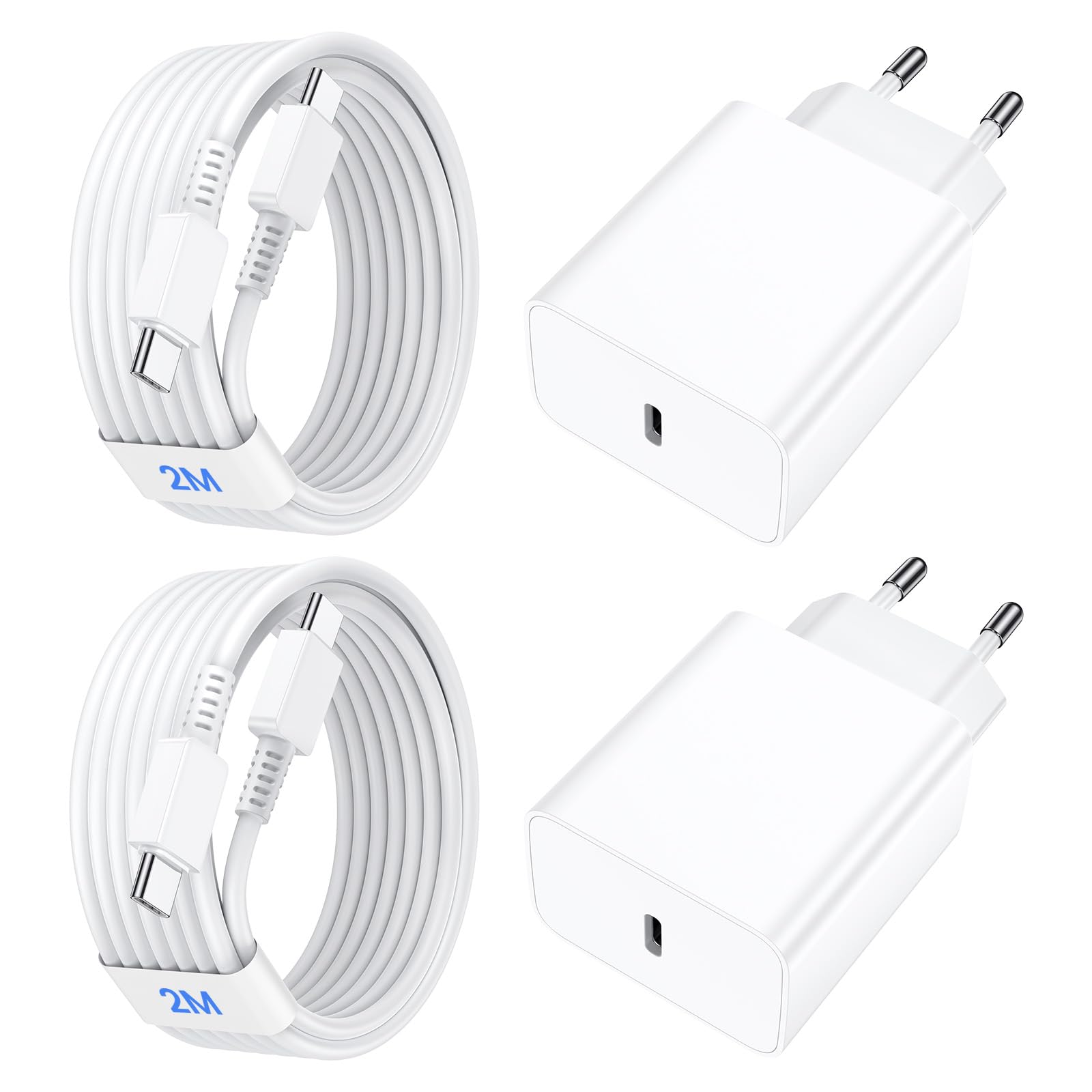45 W USB C Charging Cable and Samsung Charger, 2 Pack 2 m Fast Charger for Samsung Galaxy S24 Ultra, S24+, S24, S23 Ultra, S22 Ultra, S21 S20 FE S10 S9 S8 A55 A54 A53 5g A52 A51 A50 A50 A50 A5 A50 A5