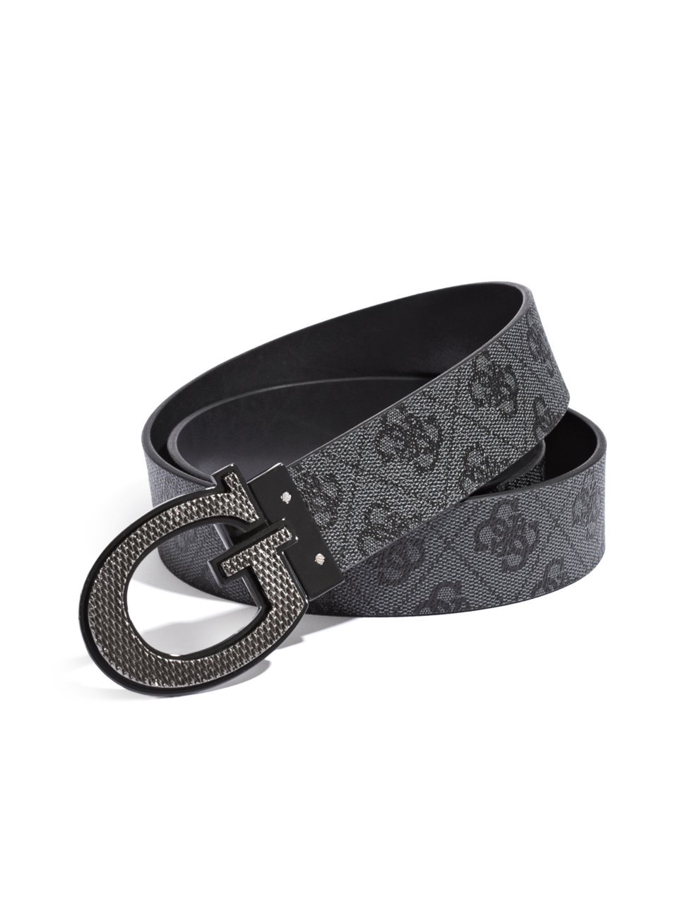 GUESS Men's Reversible G Logo Buckle Belt
