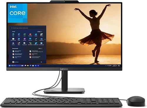 Lenovo 24 23.8' Intel 32GB 1TB SSD All-in-One Desktop Computer FHD IPS AIO | Anti-Glare Screen, WiFi 6, USB Keyboard and
