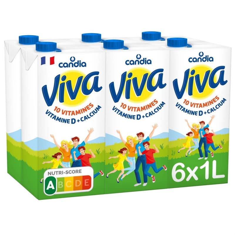 Leche Viva 1,2% MG y 2,7% lactosa, ladrillo, 6 x 1 l – Leche, bebidas vegetales, leche – 1 unidad