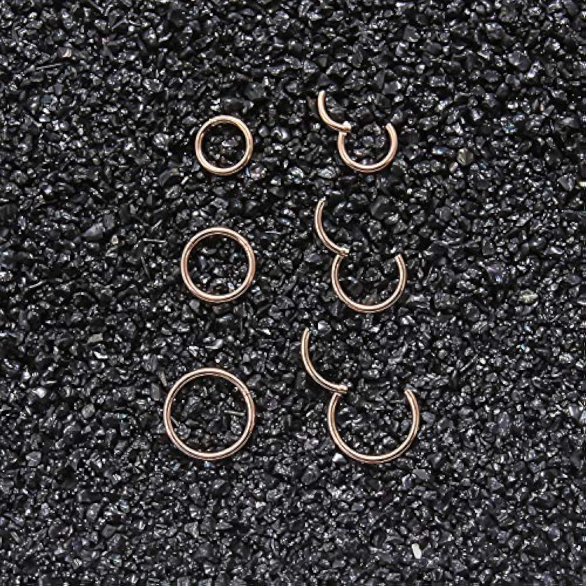 18G Stainless Steel Hinged Clicker Nose Ring