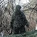 HaoFst Medium-Large Adults Size Ghillie Suit Camo Woodland Camouflage Forest Hunting 4-Piece + Bag Adult M-L