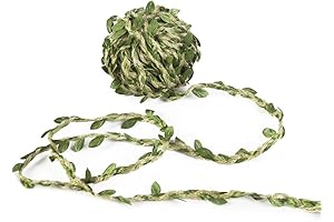 Natural Hemp Jute Twine Burlap Leaves Leaf Trim Ribbon for DIY Craft and Home Decoration