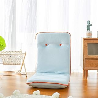 Asiento De Piso Cómodo acolchado del respaldo Soporte compartida Rocker ajustable de 6 posiciones de memoria for sillas de piso de espuma Muebles De Sala De Estar ( Color : Blue , Size : 45x51x57cm )