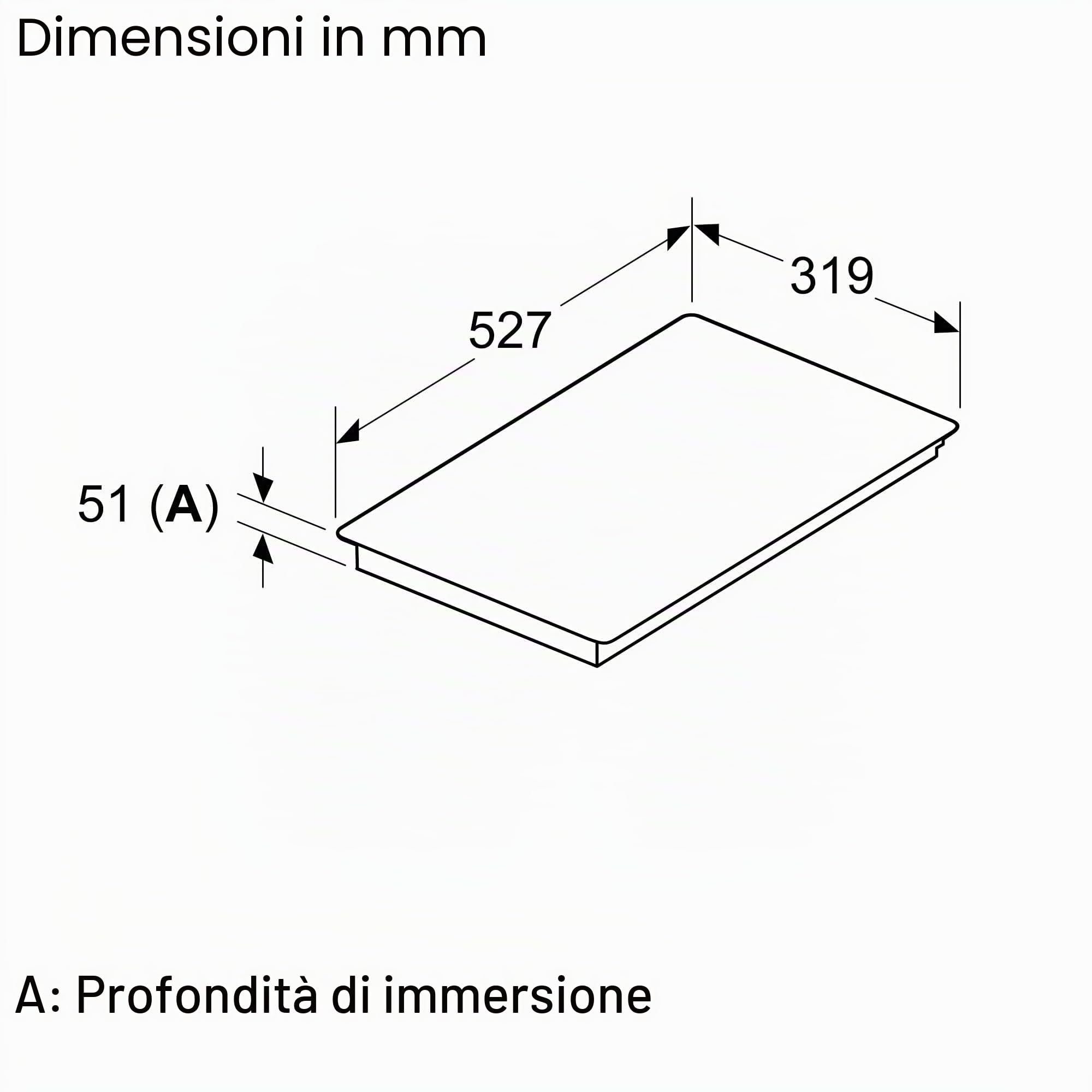 Neff, T63TDX1L0, piano cottura Domini Flex-Induzione, N70, larghezza 30 cm, piano cottura elettrico autosufficiente, funzionamento TouchControl, nero con telaio montato